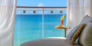 Balcony, sea view, cocktail, Fairmont Royal Pavilion, Barbados
